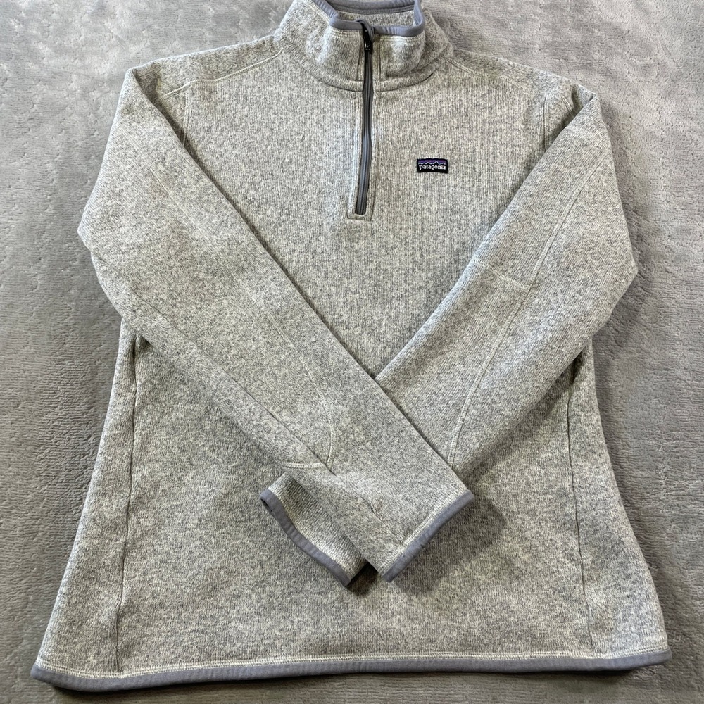 Patagonia Better Sweater 1/4 Zip Fleece Pullover Womens XL Grey